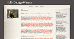 Desktop Screenshot of hollygeorgewarren.com